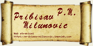Pribisav Milunović vizit kartica